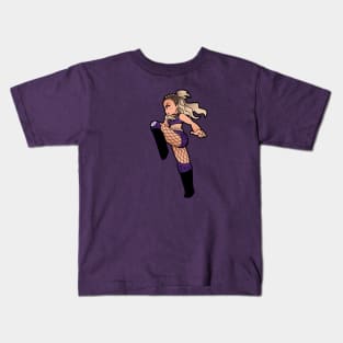 Brazilian Wrestler Purple Kids T-Shirt